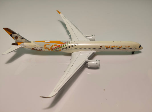 Etihad Airways Airbus A350-1000 A6-XWB Year of the 50th Livery 1/400 Scale Diecast Model JCWings