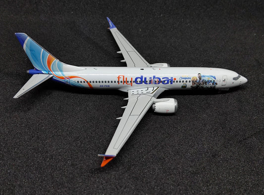 FlyDubai Boeing B737MAX-8 A6-FKB (Argentina Campeón Livery) 1/400 Diecast Scale Model Phoenix