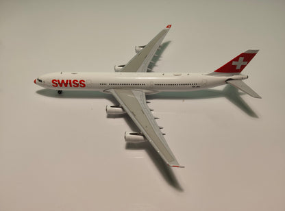 Swiss Air Airbus A340-300 HB-JMA 1/400 Diecast Scale Model JCWings